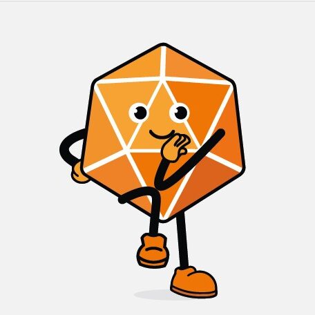 Eine orangefarbene geometrische Figur mit einem lächelnden Gesicht, Armen und Beinen steht in einer verspielten Pose auf einem Bein und trägt orangefarbene Schuhe vor einem schlichten Hintergrund – was an die positive Energie und Bewegung erinnert, die während einer Kinesiologie-Ausbildung gefördert werden.