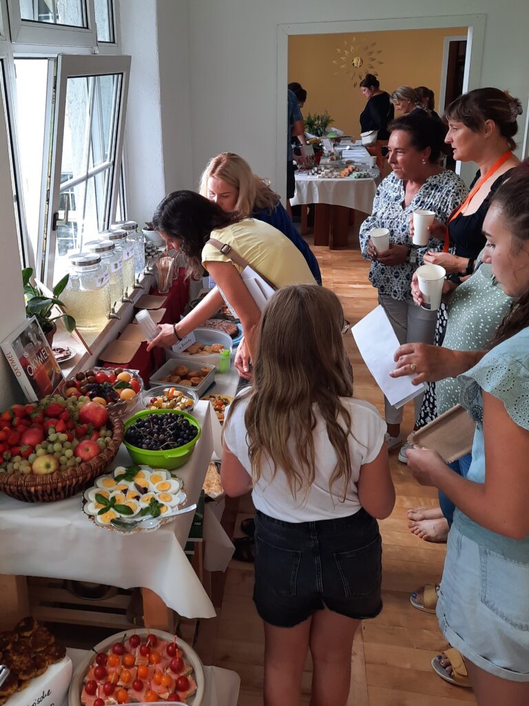 Infotage, Feste, gefeierte Kursabschlüsse: Gesunde Buffets gehören dazu.